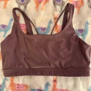 Athleta Powervita Sports Bra in Plum - Large D-DD